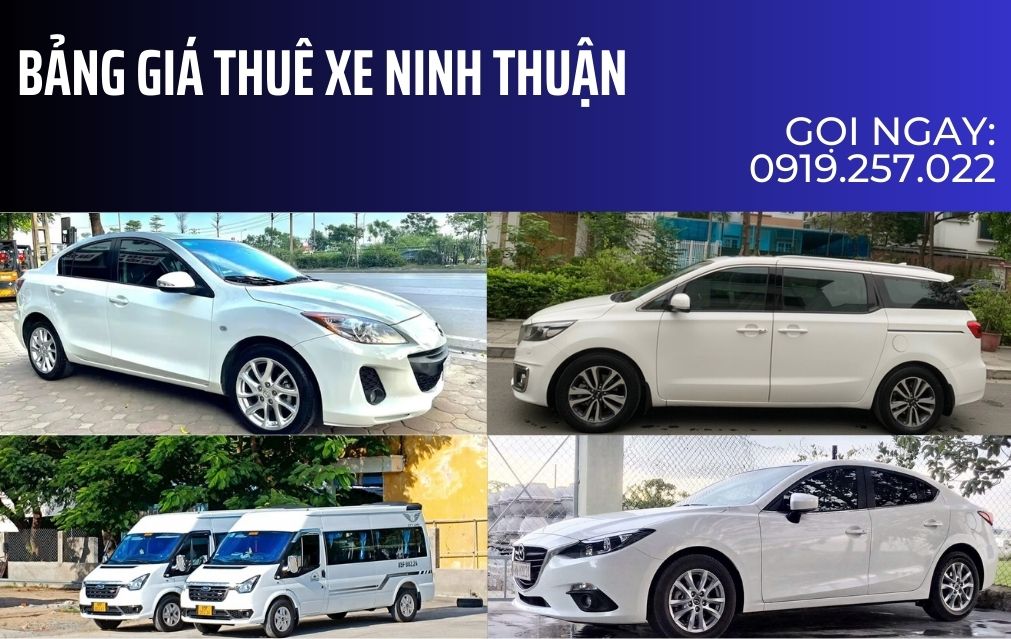 bảng giá thuê xe ninh thuận