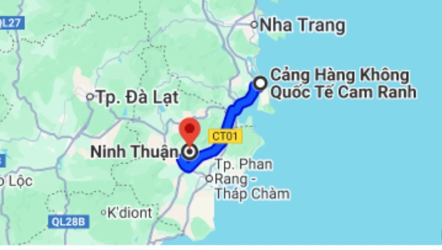 từ sân bay cam ranh đi ninh thuận